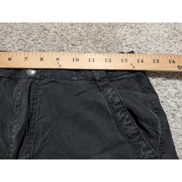 American Eagle womens Black Wide Leg Cargo Pants Size 4 Regular Stretch Utility - Picture 3 of 7